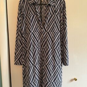 Anne Klein Geometric Pattern Dress